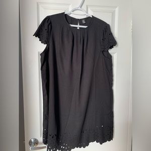 Shein Plus Scallop Trim Tunic Dress